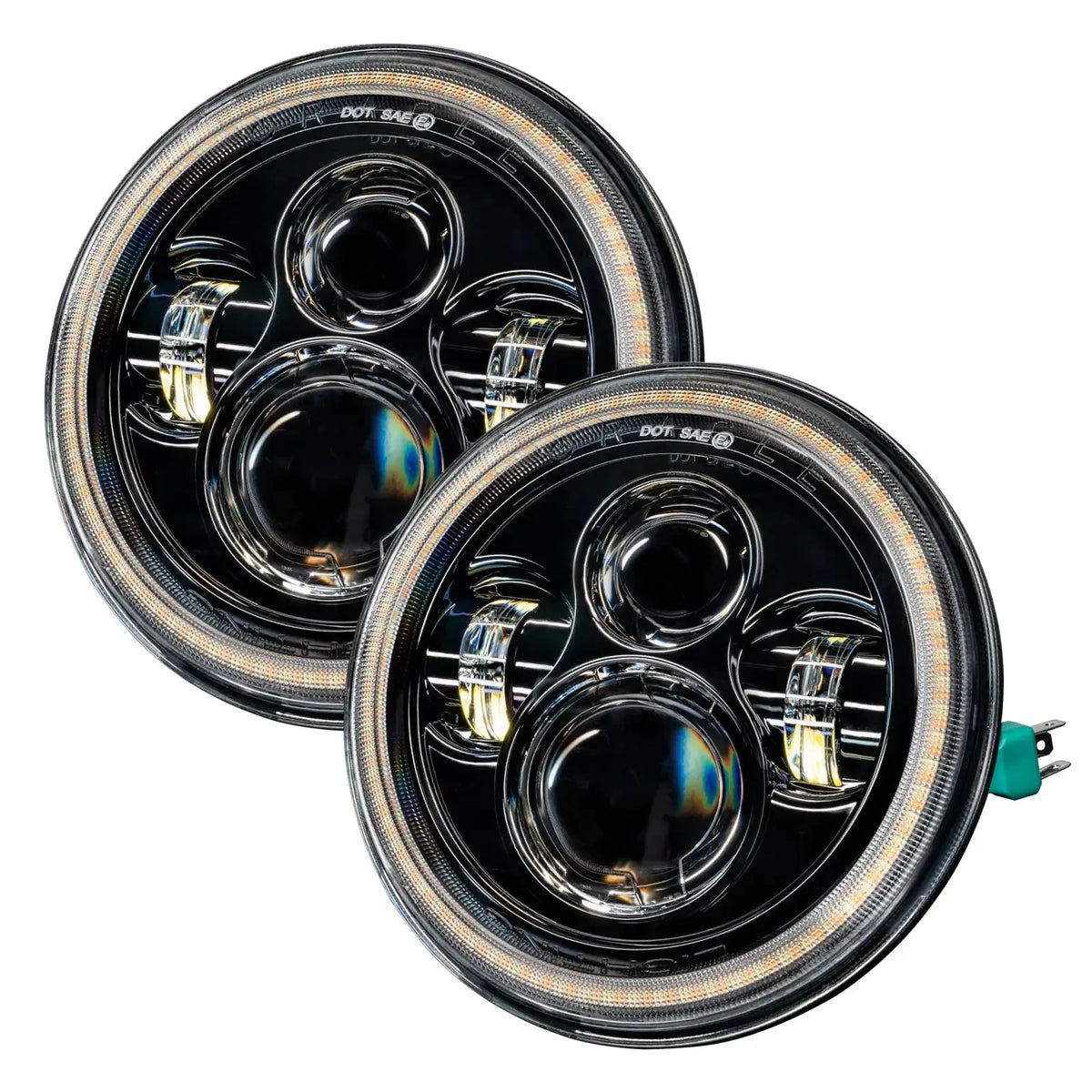 Reflektory LED Oracle Switchback Halo – Jeep Wrangler JK 2007–2018