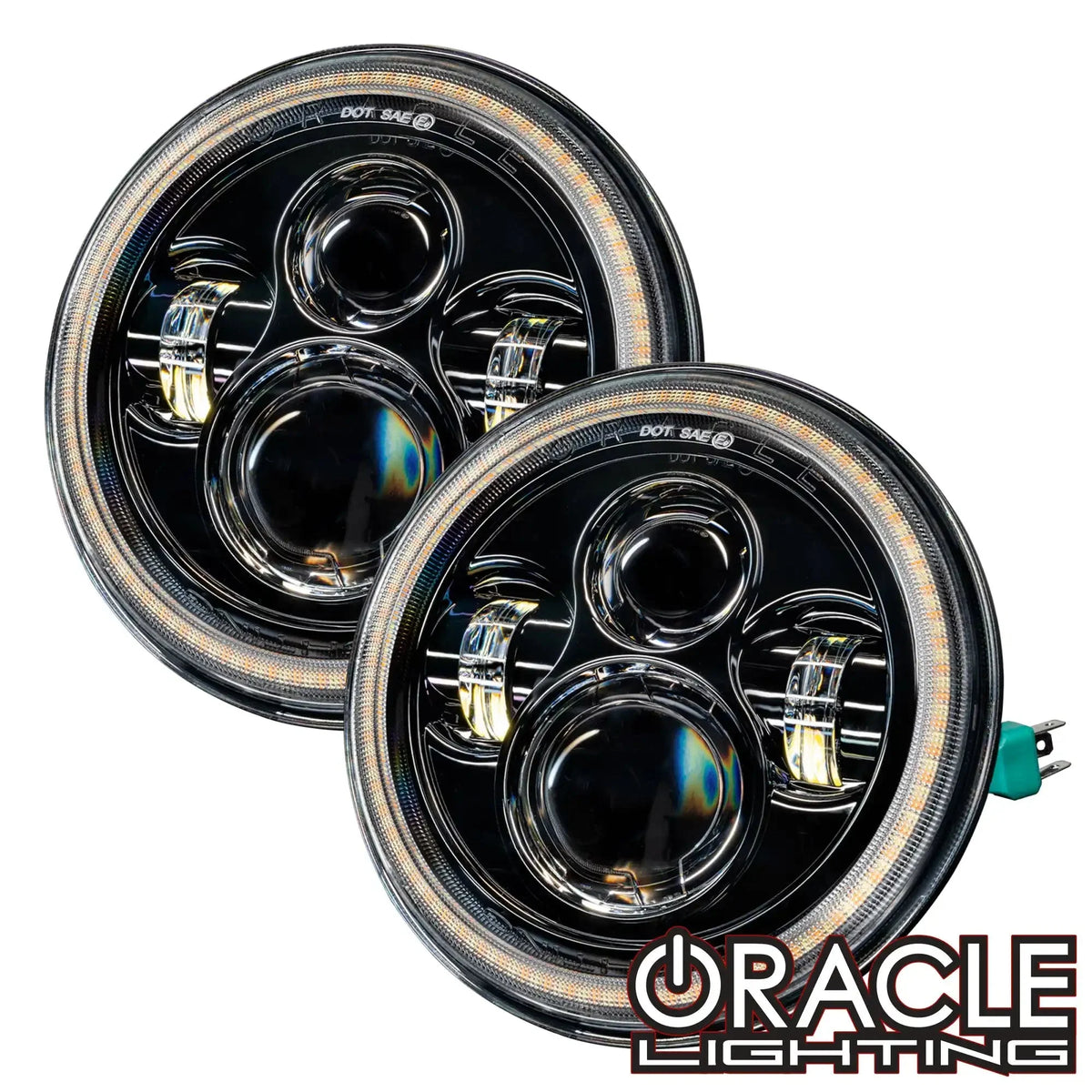Reflektory LED Oracle Switchback Halo – Jeep Wrangler JK 2007–2018