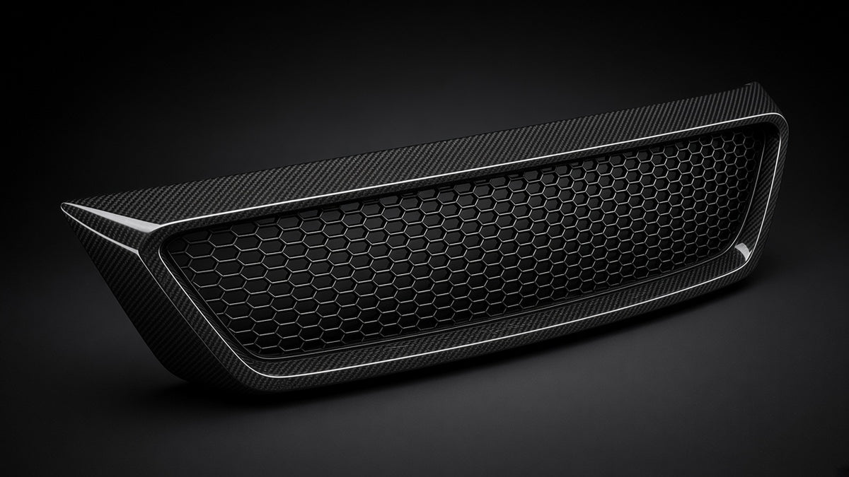 Grill w stylu Shelby z carbonem – Ford Mustang S650 2024–2026 – zdjęcie poglądowe