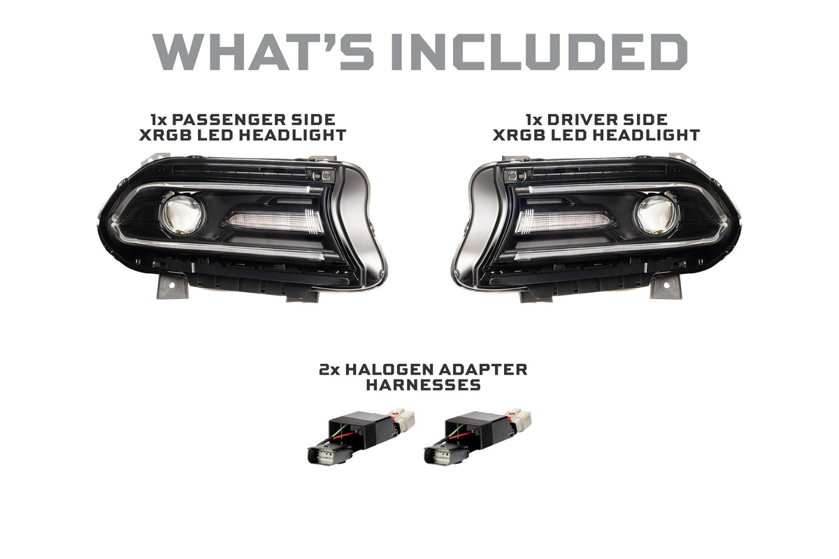 Reflektory LED Morimoto XRGB XB – Dodge Charger 2015–2023